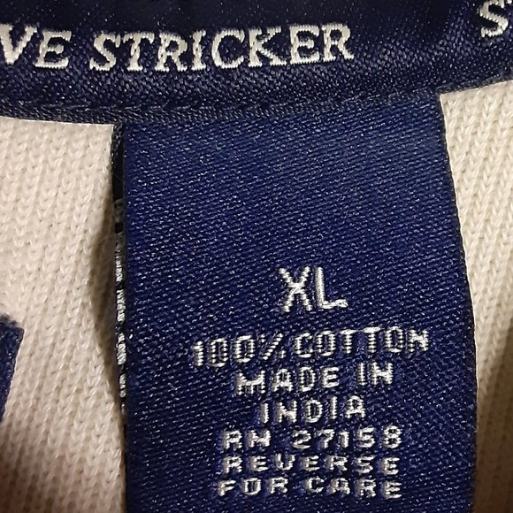 Steve Stricker for Fairway Sport Men's Golf Cream/Navy Blue Sweater Vest XL - Picture 5 of 7